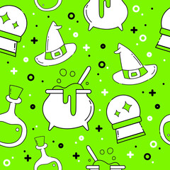 Fototapeta premium seamless pattern with halloween icons