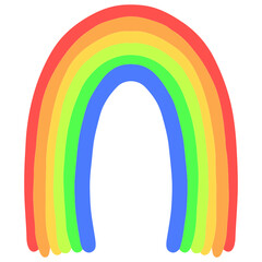 Cute Colorful Rainbow Illustration Clip Art