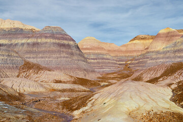 Scenic view of Painted Desert at Petrified Forest National Park