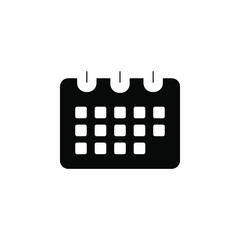 Naklejka premium Calendar, Schedule, Date Solid Icon Vector Illustration Logo Template. Suitable For Many Purposes.