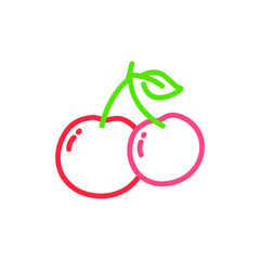 cherry line icon