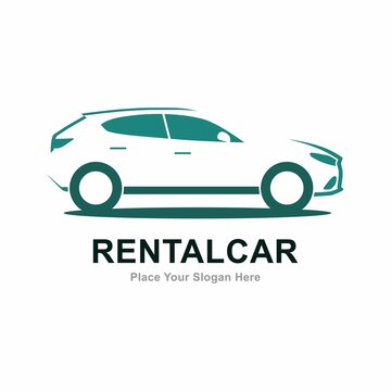 Rental car vector logo design. Suitable for business, web, automotive, transportation and technology