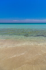 Fototapeta na wymiar Beautiful shades of calm water of the Atlantic Ocean