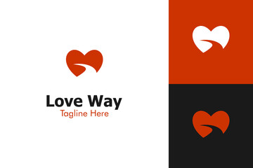 Illustration Vector Graphic of Love Way Logo. Perfect to use for Technology Company