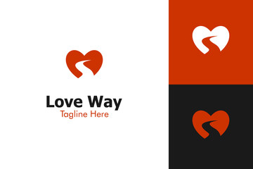 Illustration Vector Graphic of Love Way Logo. Perfect to use for Technology Company