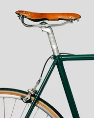 Fotobehang Vintage klassieke fiets, witte achtergrond © polese