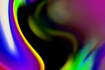 abstract rainbow blue and purple distorted chromatic wave rainbow light dreamy effect overlay...