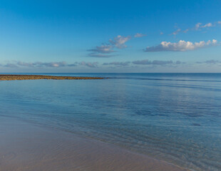 Seashore in the morning, calm ocean