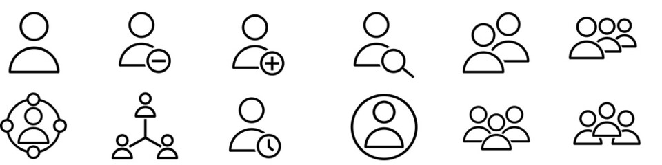 User icon vector set. People illustration sign collection. Man symbol.
