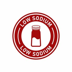 Low sodium badge vector logo template. Suitable for product label - obrazy, fototapety, plakaty