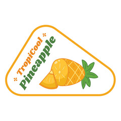 pineapple retro fruit sticker