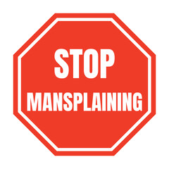Stop mansplaining symbol icon