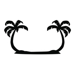 tropical island with tree