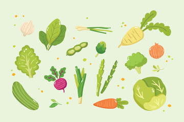 vegetables icon collections