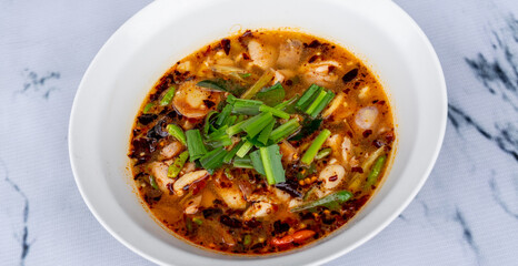 Mixed Thai & Chinese Rice and Soup Dishes 