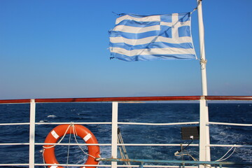 Greece flag of the ship