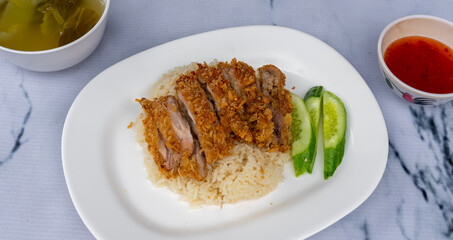 Mixed Thai & Chinese Rice and Soup Dishes 