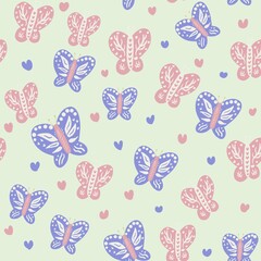 seamless pattern with butterflies