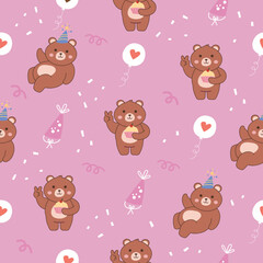 Obraz premium seamless pattern with teddy bears