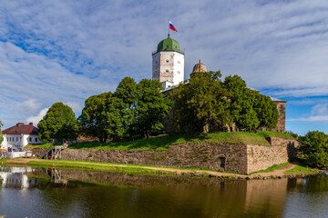Fototapeta na wymiar The Vyborg castle, Russia, August.