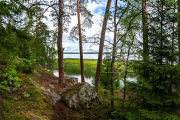 Monrepo park in Vyborg, Russia, August