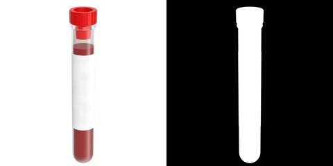 3D rendering illustration of a test tube