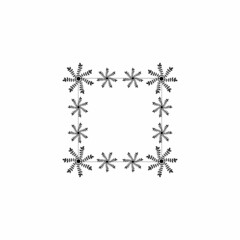 Frame design with floral or snow motifs. Frames for invitation or photo decoration