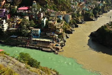 Fototapeta na wymiar Confluence of river Ganges