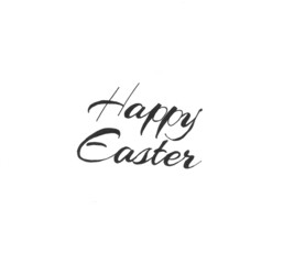 happy easter calligraphy Holiday postcard, poster, banner, greeting card.