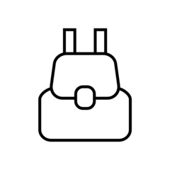 Backpack line icon, vector outline logo isolated on white background