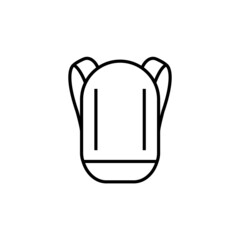 Backpack line icon, vector outline logo isolated on white background