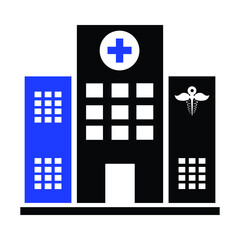 Obraz premium Hospital Buildings Icon