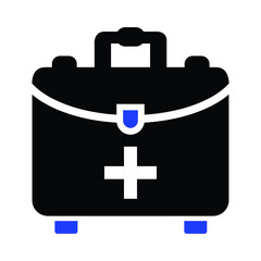First aid kit bag icon