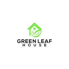 Green House Logo Design Concept Vector