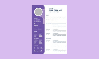 Beautiful Cv Resume Template