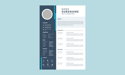 Elegant resume layout template