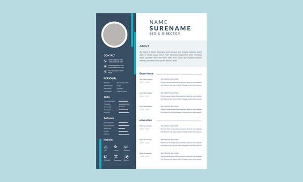 Elegant resume layout template