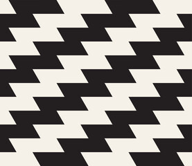 Vector seamless pattern. Repeating abstract geometric elements. Stylish monochrome background design.
