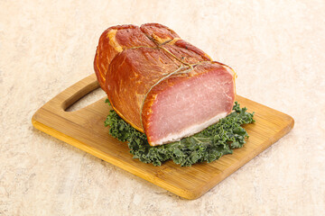 Delicous pork cured meat isolated