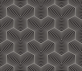 Vector seamless pattern. Repeating abstract geometric elements. Stylish monochrome background design.