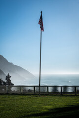 Heceta Head lighthouse flag pole