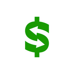 Dollar Exchange Logo can be use for icon, sign, logo and etc