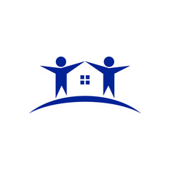 Home People Logo can be use for icon, sign, logo and etc