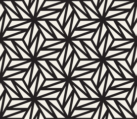 Vector seamless pattern. Repeating abstract geometric elements. Stylish monochrome background design.