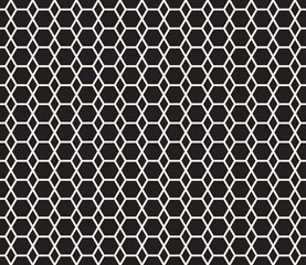 Vector seamless pattern. Repeating abstract geometric elements. Stylish monochrome background design.