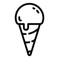 Icecream Flat Icon Isolated On White Background