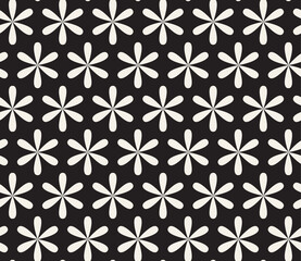 Fototapeta premium Vector seamless pattern. Repeating abstract geometric elements. Stylish monochrome background design.