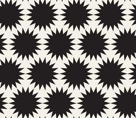 Vector seamless pattern. Repeating abstract geometric elements. Stylish monochrome background design.