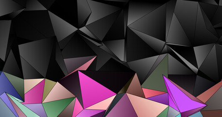 Obraz premium Abstract Low-Poly background. triangulated texture. Design 3d. Polygonal geometrical pattern. Triangular modern style
