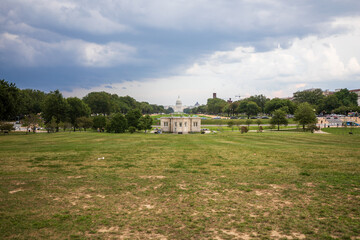 Washington DC, USA - August 22 2021: US Capital. View from Washington Monument.